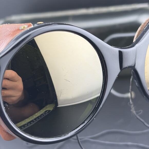 Retro 80s VTG Bolle Design FRC Round Glacier Sunglasses Nylon Frame / See Pic - Picture 4 of 12